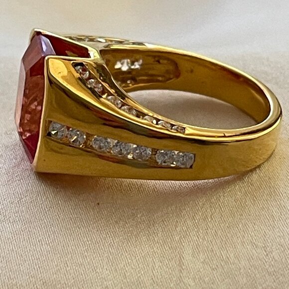 Sunset Padparadscha Sapphire Baguette 7.10ct Size 6 - Picture 6 of 11